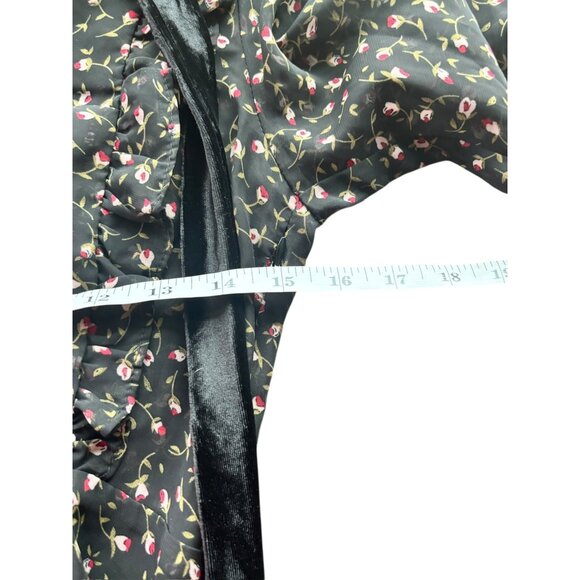 Lush Women's Black Floral Shear Short Dress - Picture 5 of 8